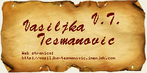 Vasiljka Tešmanović vizit kartica